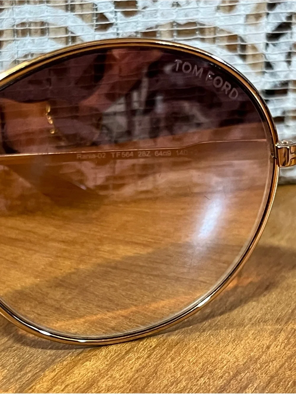 Tom Ford Rania-02 TF564 28Z Oversized Round Sunglasses – Made in Italy MSRP$495